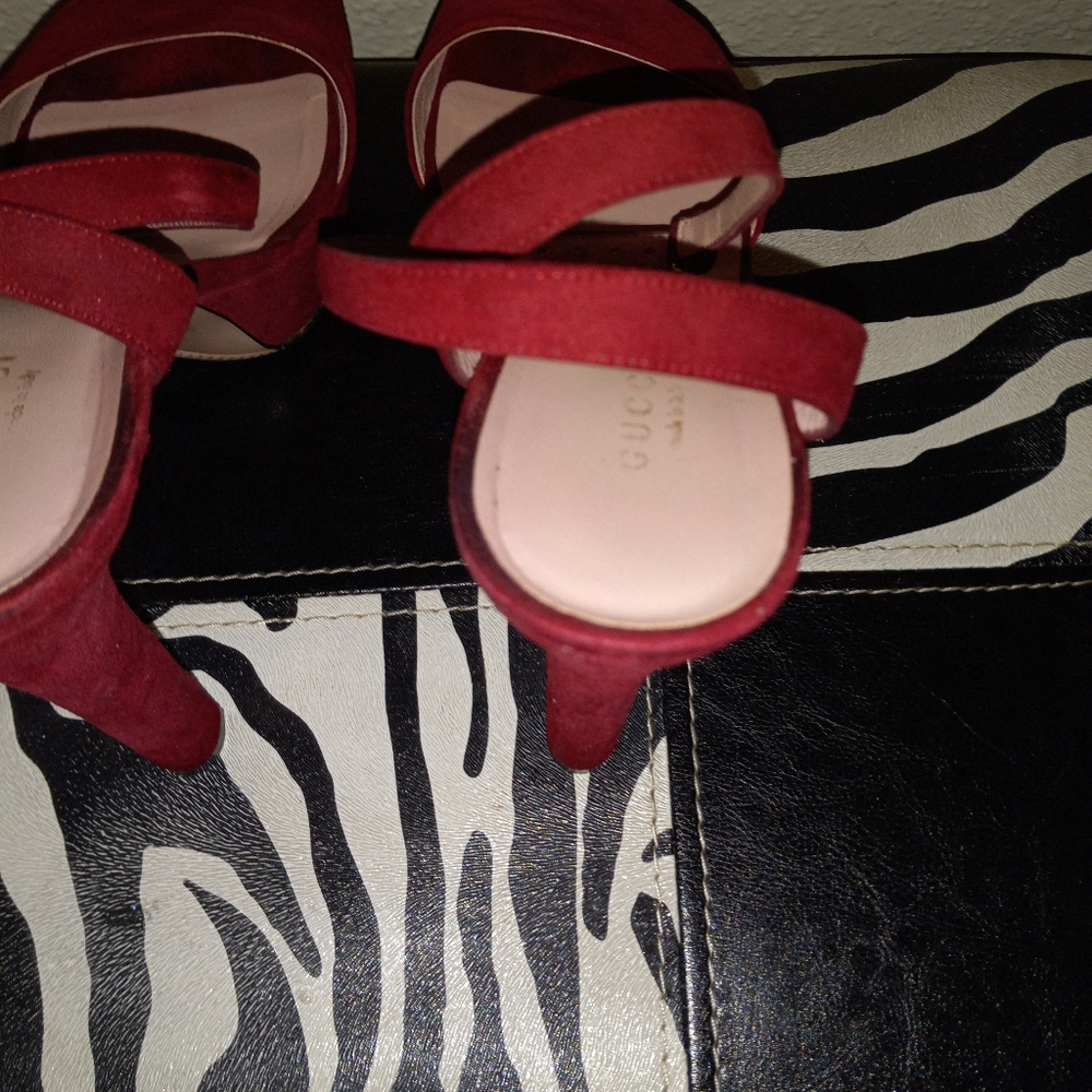Gucci Platform Suede Heels Kid Scamosciato - Picture 10 of 15